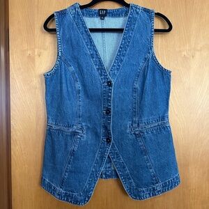 GAP Light Blue Denim Vest